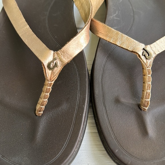 Olukai - Women's Ho'Opio Leather Copper Dark Java size 10 - Picture 4 of 6